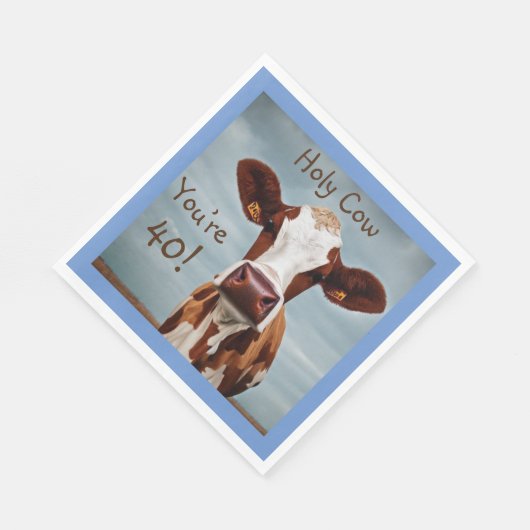 Serviette En Papier Vache Sainte 40 (Coin)