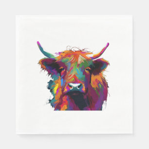 Serviette En Papier Vache, vache, vache, art de la vache des hautes te