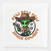 Serviette En Papier Vacher spatial drôle alien (Devant)