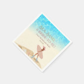 Serviette En Papier Vachère côtière Rose Fille d'honneur de plage (Coin)