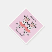 Serviette En Papier Vaches dansantes mignonnes et amusantes (Coin)