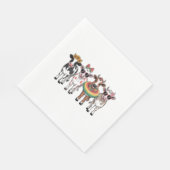 Serviette En Papier Vaches d'été, ferme de plage (Coin)