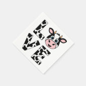 Serviette En Papier Vaches mignonnes J'aime (Coin)