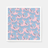 Serviette En Papier Vaches Roses Et Bleues (Devant)