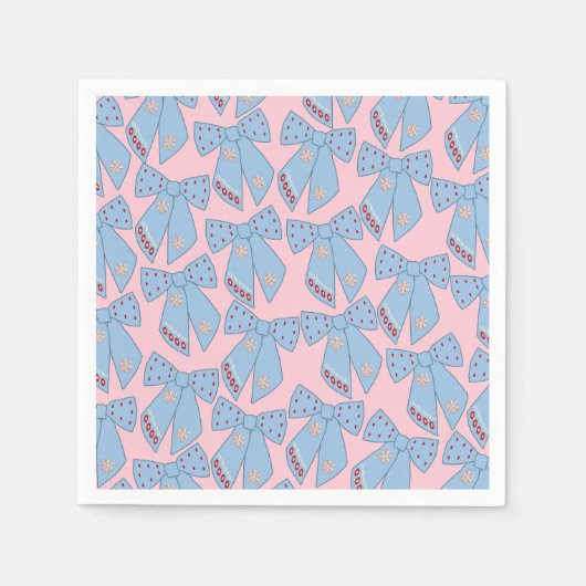 Serviette En Papier Vaches Roses Et Bleues (Devant)