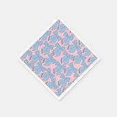 Serviette En Papier Vaches Roses Et Bleues (Coin)