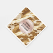 Serviette En Papier Vachette à crème dorée occidentale (Coin)