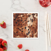 Serviette En Papier Vachette blanche blanche blanche blanche Brown (En situation)
