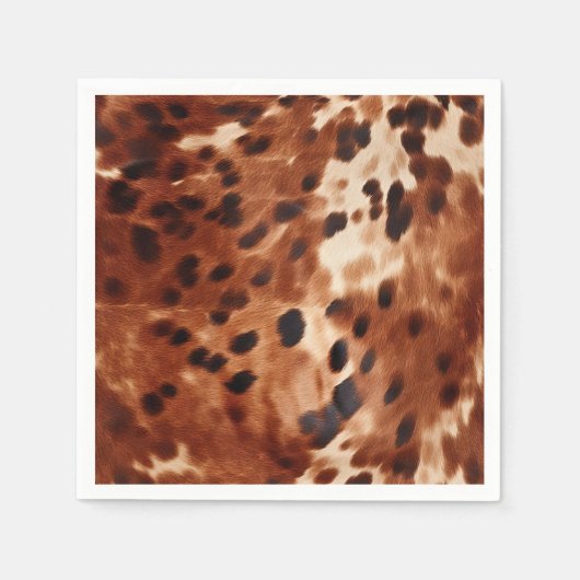 Serviette En Papier Vachette blanche blanche blanche blanche Brown (Devant)