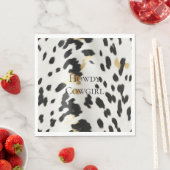 Serviette En Papier Vachette blanche noire (En situation)
