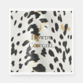 Serviette En Papier Vachette blanche noire (Devant)