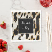 Serviette En Papier Vachette blanche noire (En situation)