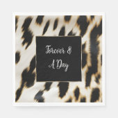 Serviette En Papier Vachette blanche noire (Devant)