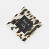 Serviette En Papier Vachette blanche noire (Coin)