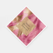 Serviette En Papier Vachette Brown Western Pink Gold (Coin)
