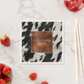 Serviette En Papier Vachette de la ferme Western (En situation)