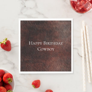 Serviette En Papier Vachette en cuir Brown Faux Sud-Ouest