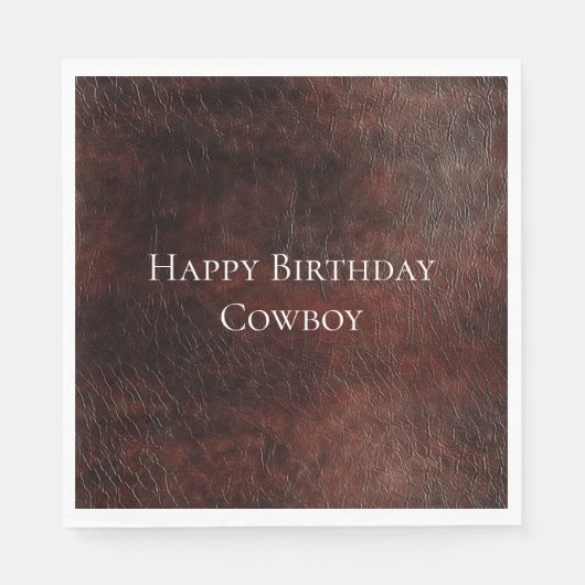 Serviette En Papier Vachette en cuir Brown Faux Sud-Ouest (Devant)