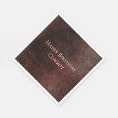Serviette En Papier Vachette en cuir Brown Faux Sud-Ouest (Coin)