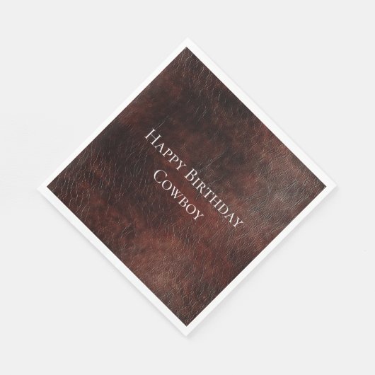 Serviette En Papier Vachette en cuir Brown Faux Sud-Ouest (Coin)
