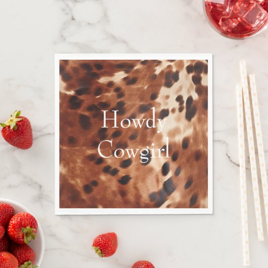 Serviette En Papier Vachette noire Brown (En situation)