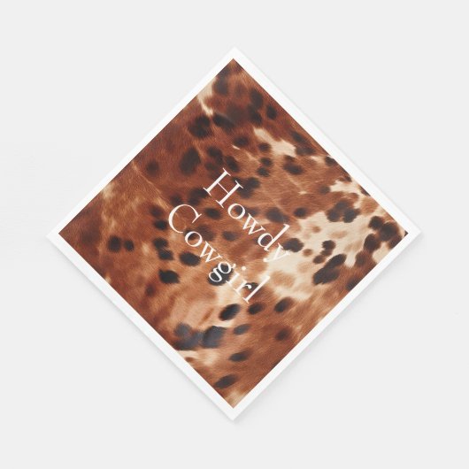 Serviette En Papier Vachette noire Brown (Coin)