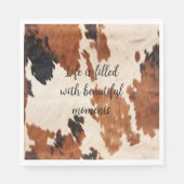 Serviette En Papier Vachette noire Brown occidentale (Devant)