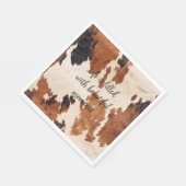 Serviette En Papier Vachette noire Brown occidentale (Coin)