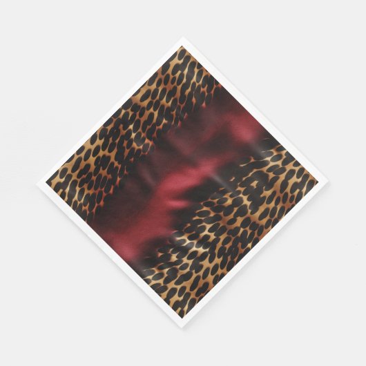 Serviette En Papier Vachette noire rouge or (Coin)