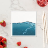 Serviette En Papier Vague cool bleu clair (En situation)