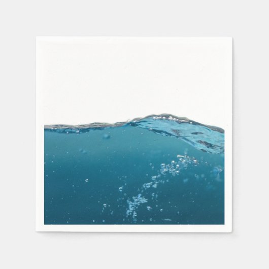 Serviette En Papier Vague cool bleu clair (Devant)