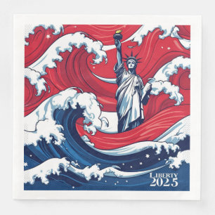 Serviette En Papier Vague de liberté Indépendance