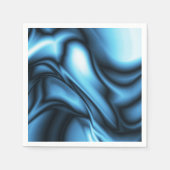 Serviette En Papier Vague de soie bleue (Devant)