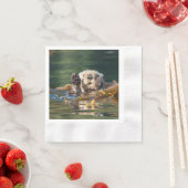 Serviette En Papier Vague Louter de mer (En situation)