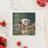 Serviette En Papier Vague Louter de mer (En situation)