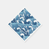 Serviette En Papier Vagues Abstraites (Coin)