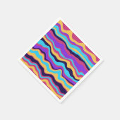 Serviette En Papier Vagues Abstraites (Coin)