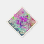 SERVIETTE EN PAPIER VAGUES BLEU TURQUOISES ROPLES ABSTRAITES DANS LES  (Coin)