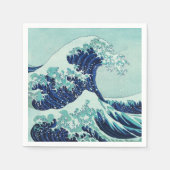 Serviette En Papier Vagues bleues Hokusai (Devant)