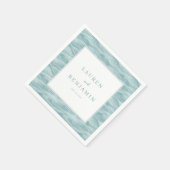 Serviette En Papier Vagues Bleues Vertes Tranquilles (Coin)