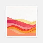 Serviette En Papier Vagues de couleur de coucher de soleil Mariage mod (Devant)