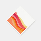 Serviette En Papier Vagues de couleur de coucher de soleil Mariage mod (Coin)