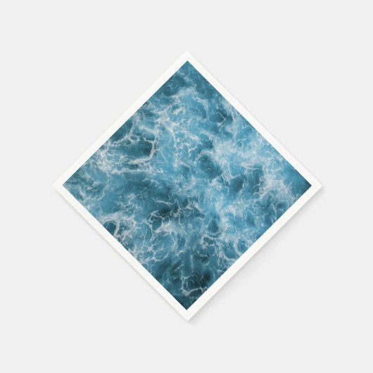 Serviette En Papier Vagues de l'océan bleu (Coin)