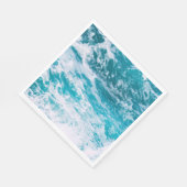 Serviette En Papier Vagues de l'océan bleu (Coin)