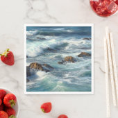 Serviette En Papier Vagues de l'océan Pacifique (En situation)