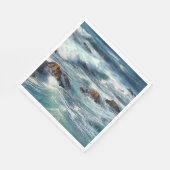 Serviette En Papier Vagues de l'océan Pacifique (Coin)