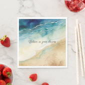 Serviette En Papier Vagues d'océan de plage (En situation)