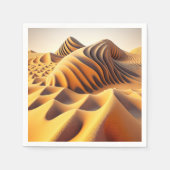 Serviette En Papier Vagues d'Or (Devant)