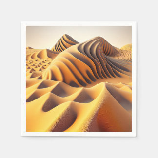 Serviette En Papier Vagues d'Or