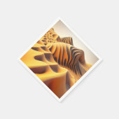 Serviette En Papier Vagues d'Or (Coin)
